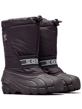 Sorel Black Tall Winter Boots with Strap - Sz 6 (Kids)